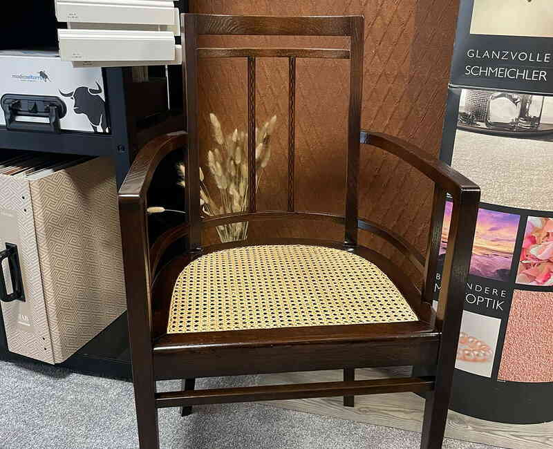 Aufgearbeitete Stühle vorher/nachher